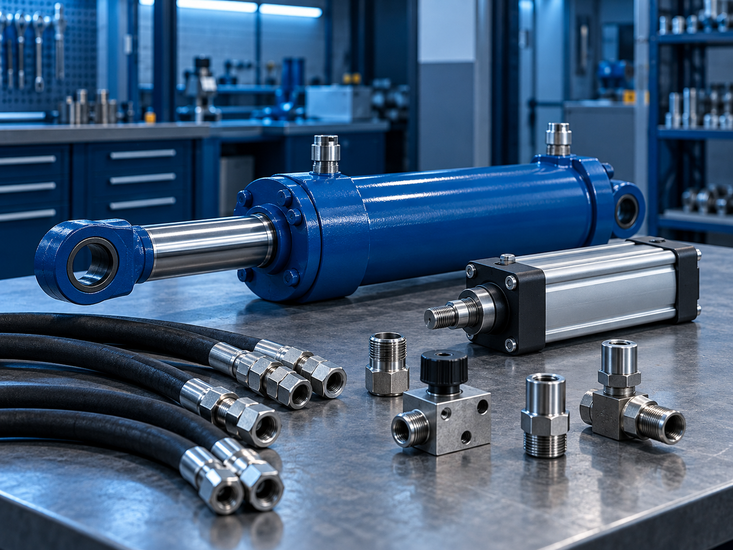 Illustration of hydraulics & pneumatics equipment