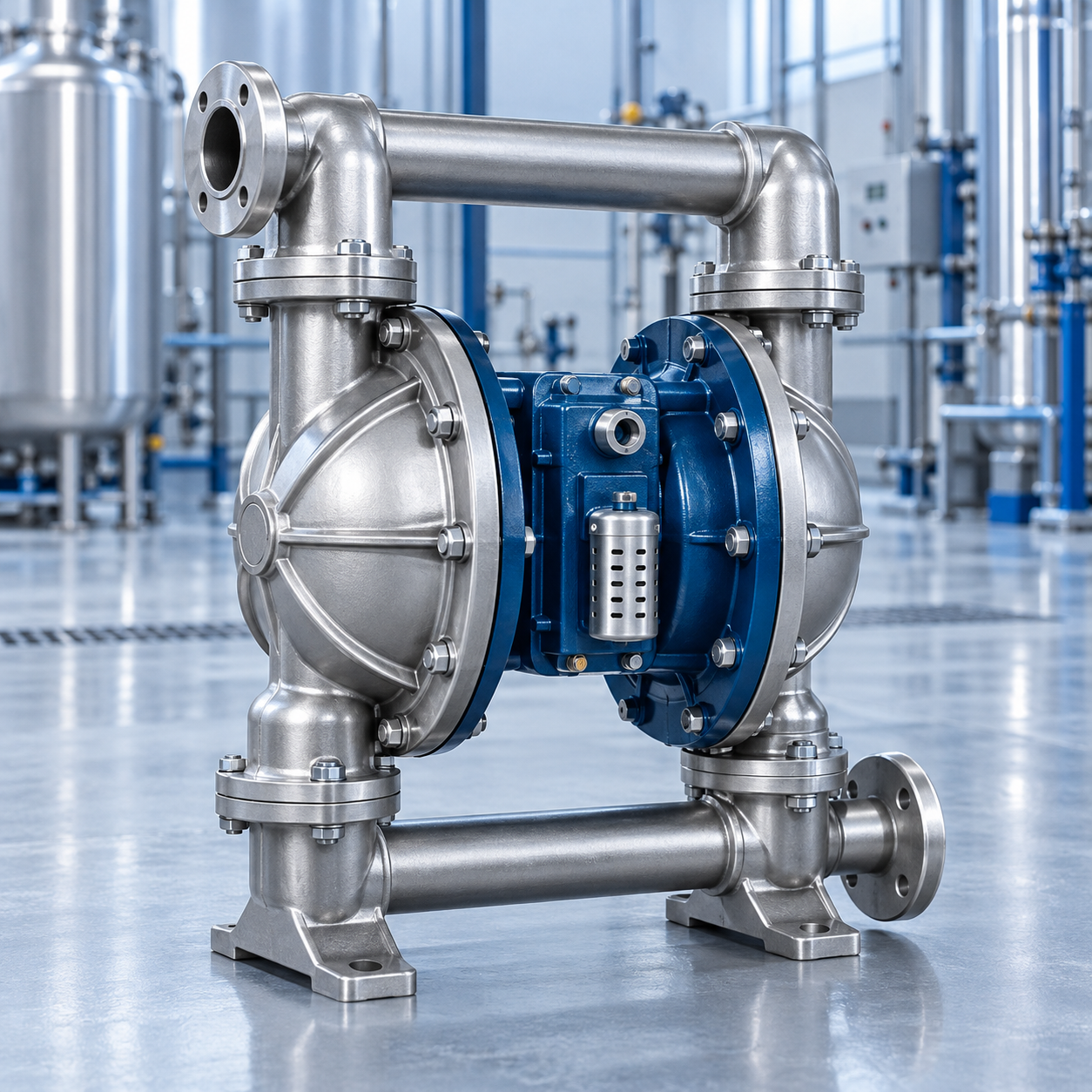 Illustrative air-operated double-diaphragm pump