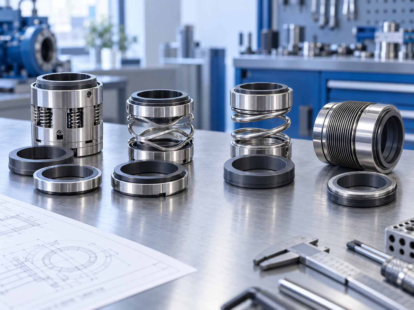 Illustrative component mechanical seal configurations